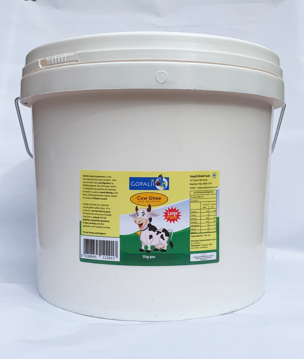 Gopalji Grass Fed Cow Ghee 10L