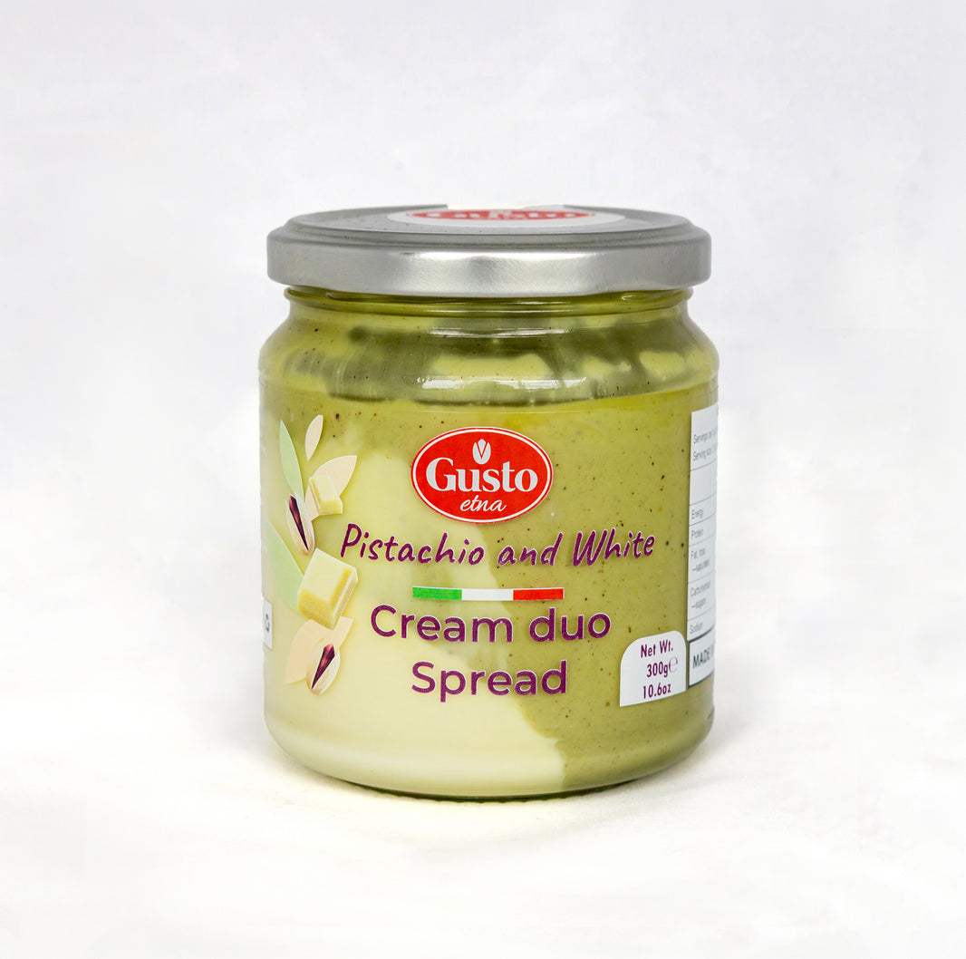 Gusto Etna – Pistachio & White Chocolate Cream Duo Spread 300g