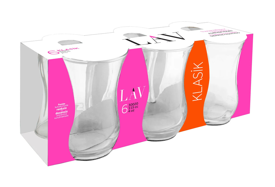 LAV Klasik Tea Glass Set of 6