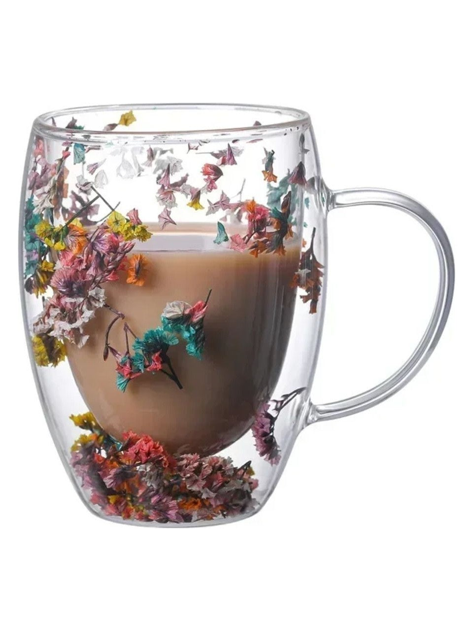 Original Dried Flower Double-Walled Glass Mug – 250 ml