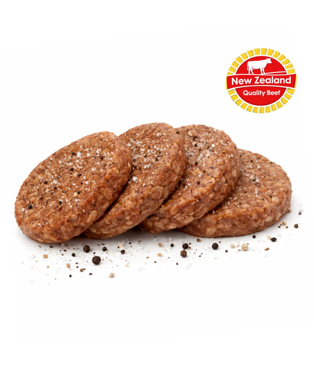 Angel Bay Beef Burgers 4 Patties Pack 480g - Frozen