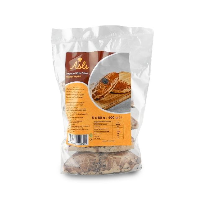 Asli Pogaca Olives - 5 Pcs Baked Frozen 400g
