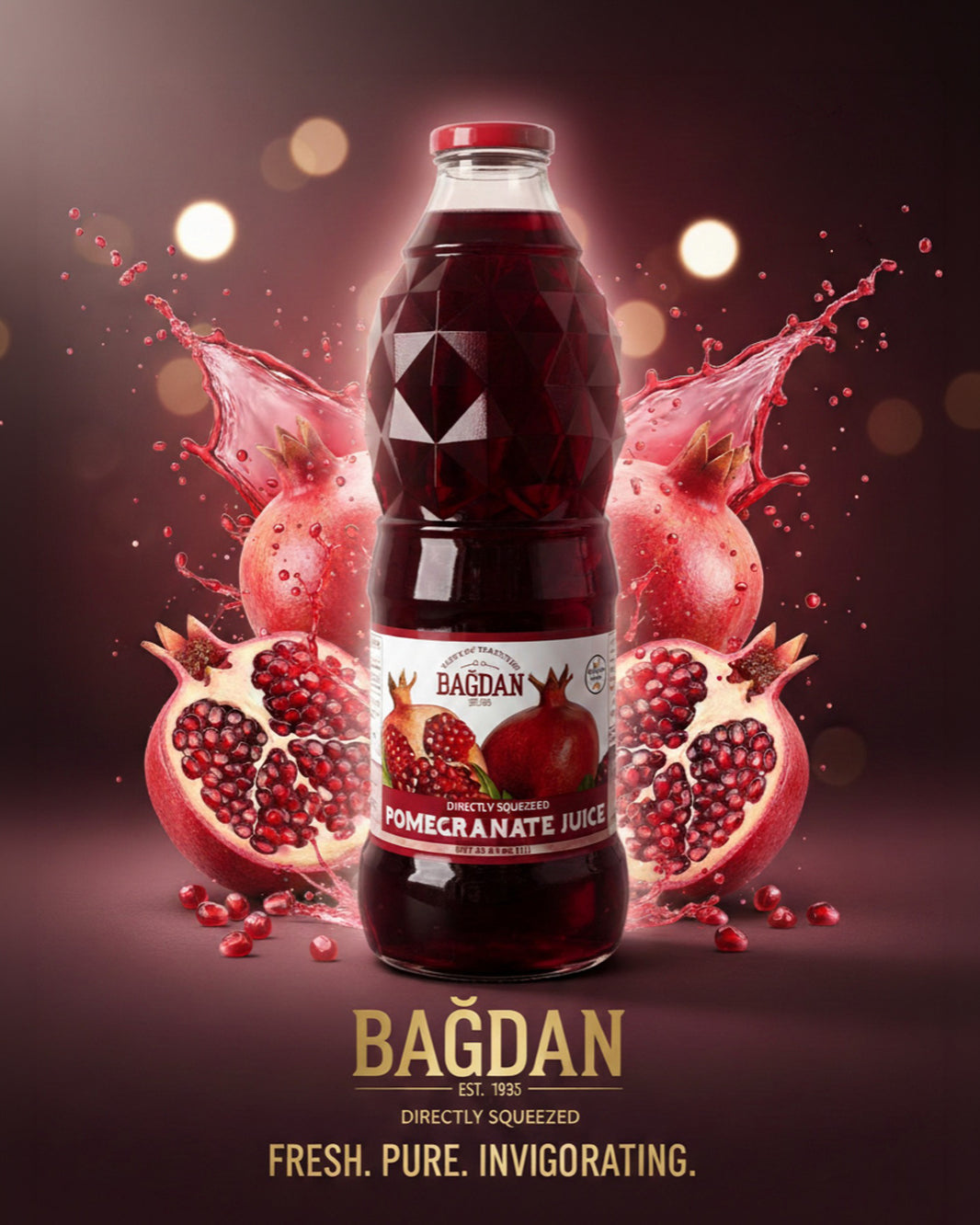 Bagdan Pomegranate Juice 1 L 100% Pomegranate Juice