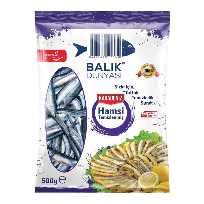 Balik Dunyasi Hamsi - Anchovies Gutted Frozen 500g