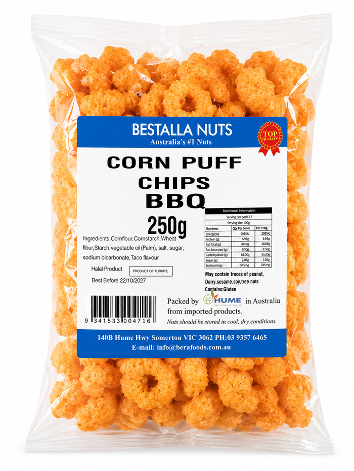 Bestalla Corn Puff Chips BBQ 250g