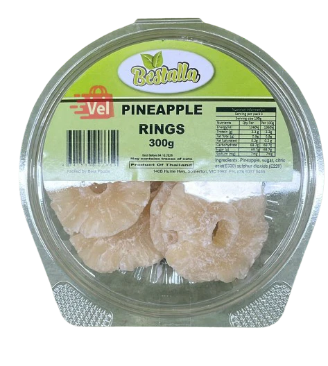 Bestalla Dried Pineapple Rings 300g