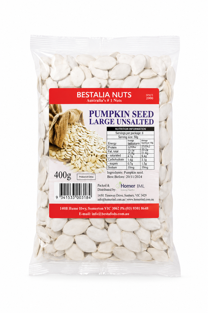 Bestalla Pumpkin Seeds Large Unsalted 400g