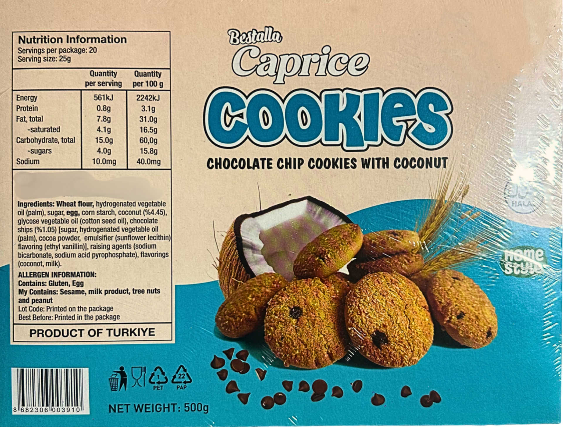 Bestalla Cookies Chocolate Coconut 500g
