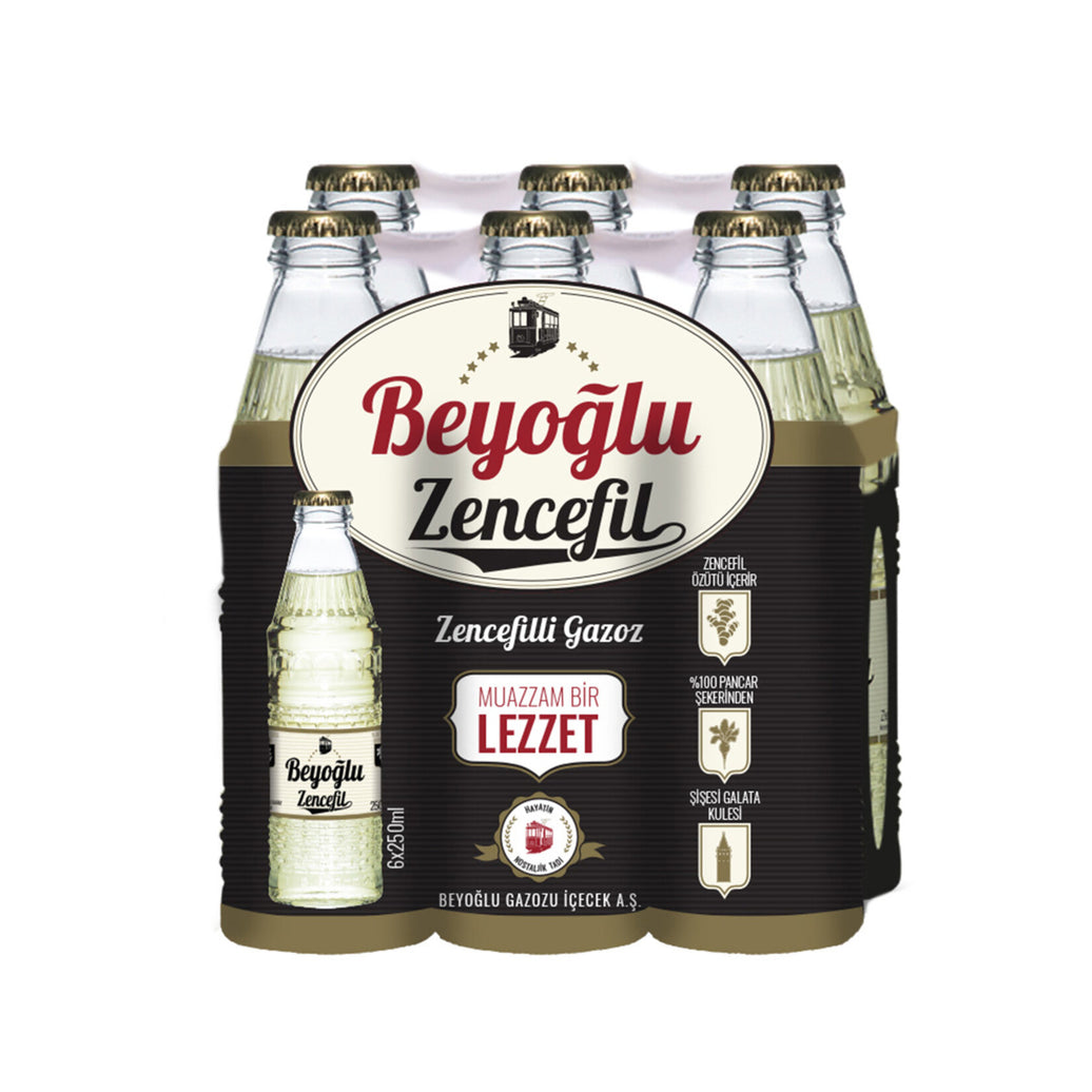 Beyoğlu Ginger Gazoz 250ml X 6 Bottles