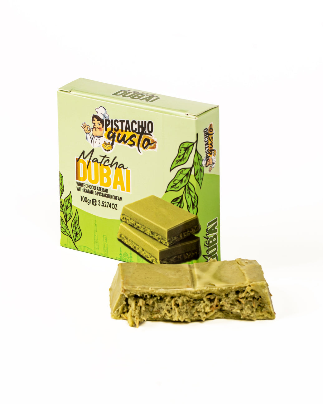 Pistachio Gusto Dubai White/Choc.Matcha 100g