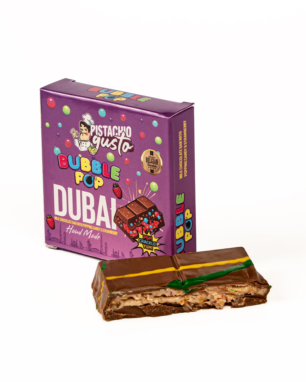 Pistachio Gusto Pop Candy Dubai Chocolate 100g