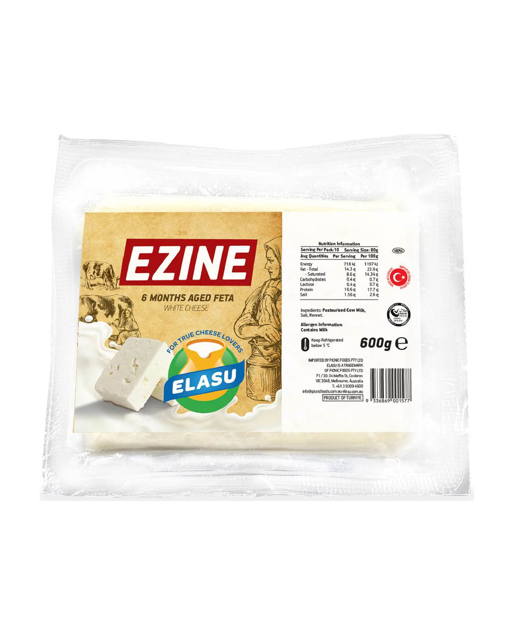 Elasu Ezine Cheese 6 Months Aged 600 g