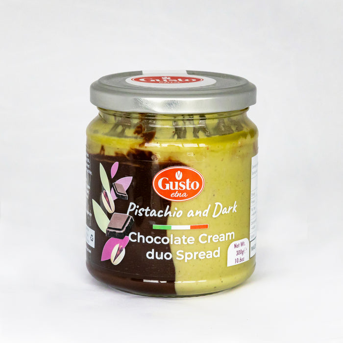 Gusto Etna – Pistachio & Dark Chocolate Cream Duo Spread 300g
