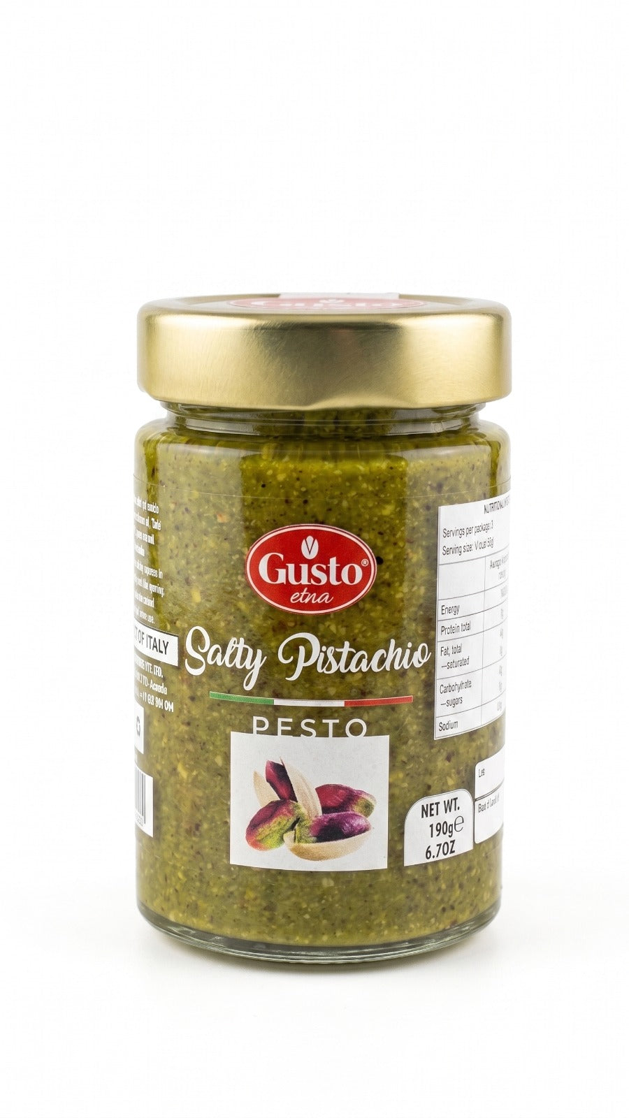 Gusto Etna Tuzlu Antep Fıstığı Pestosu 190g