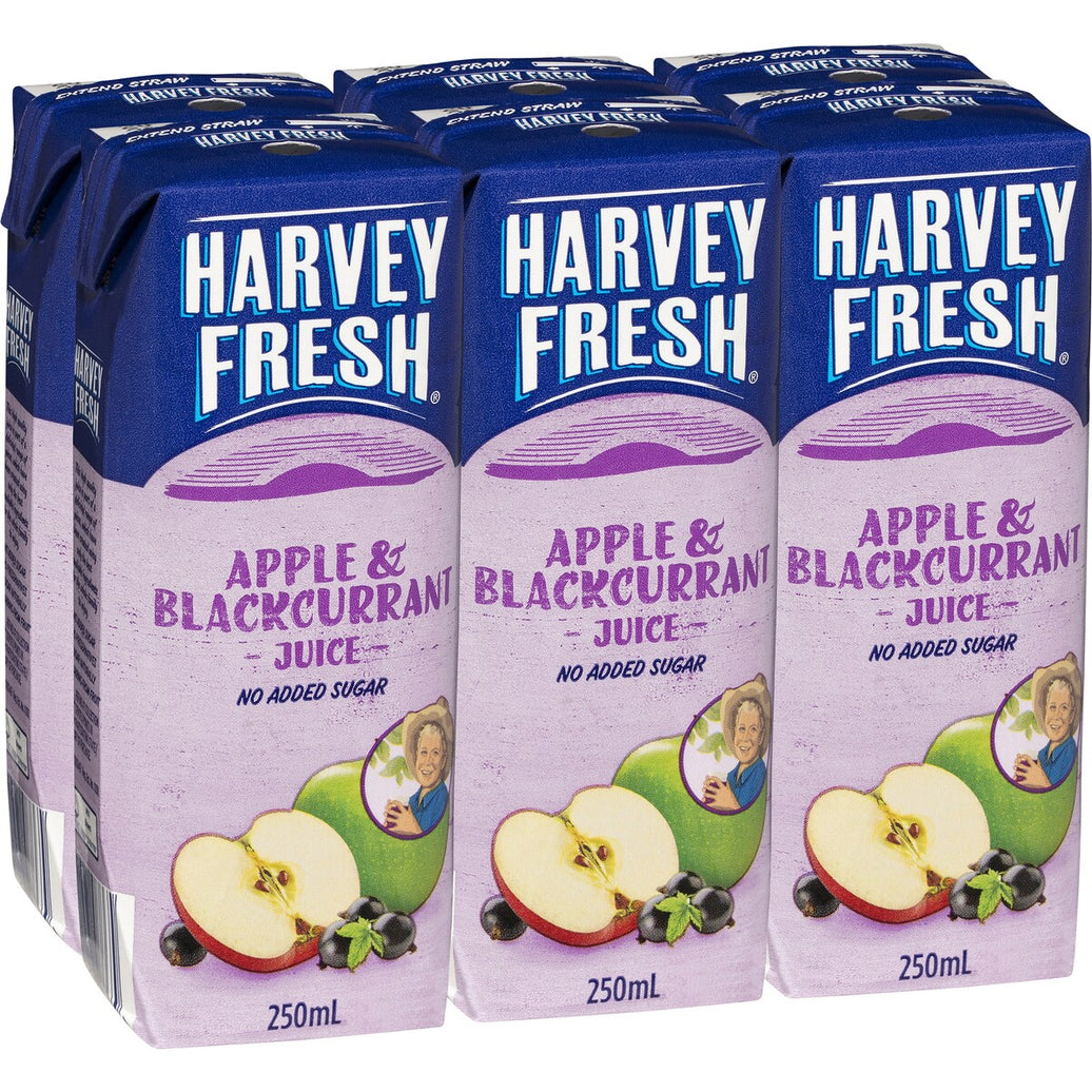 Harvey Fresh Apple/Blackcurrant Juice 6x250ml