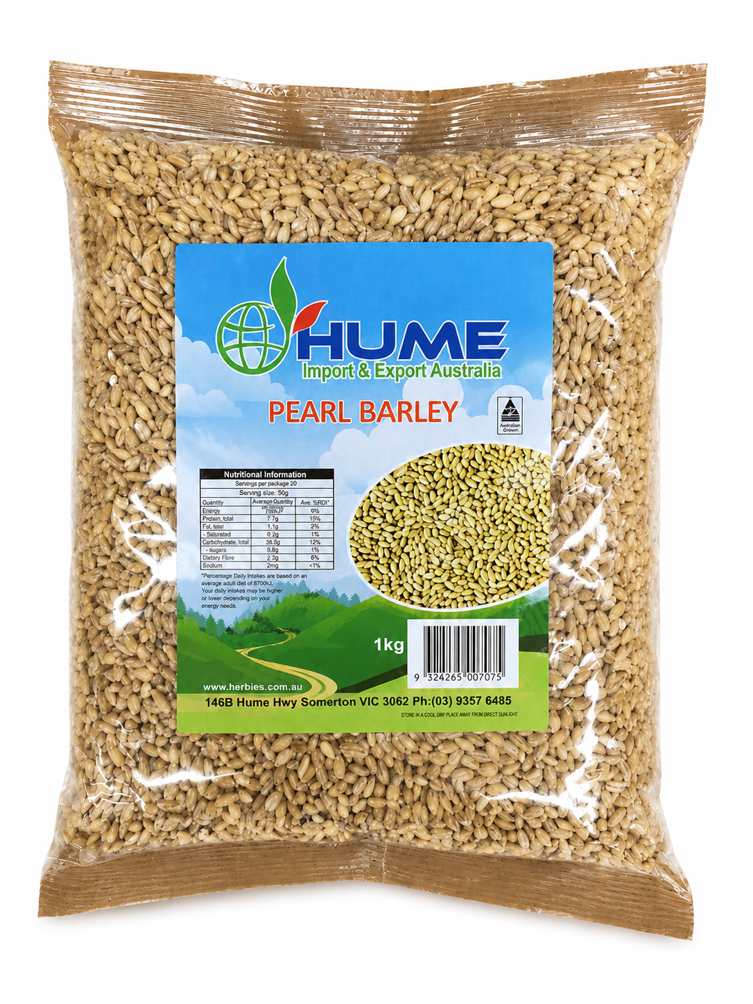 Hume Pearl Barley 1Kg