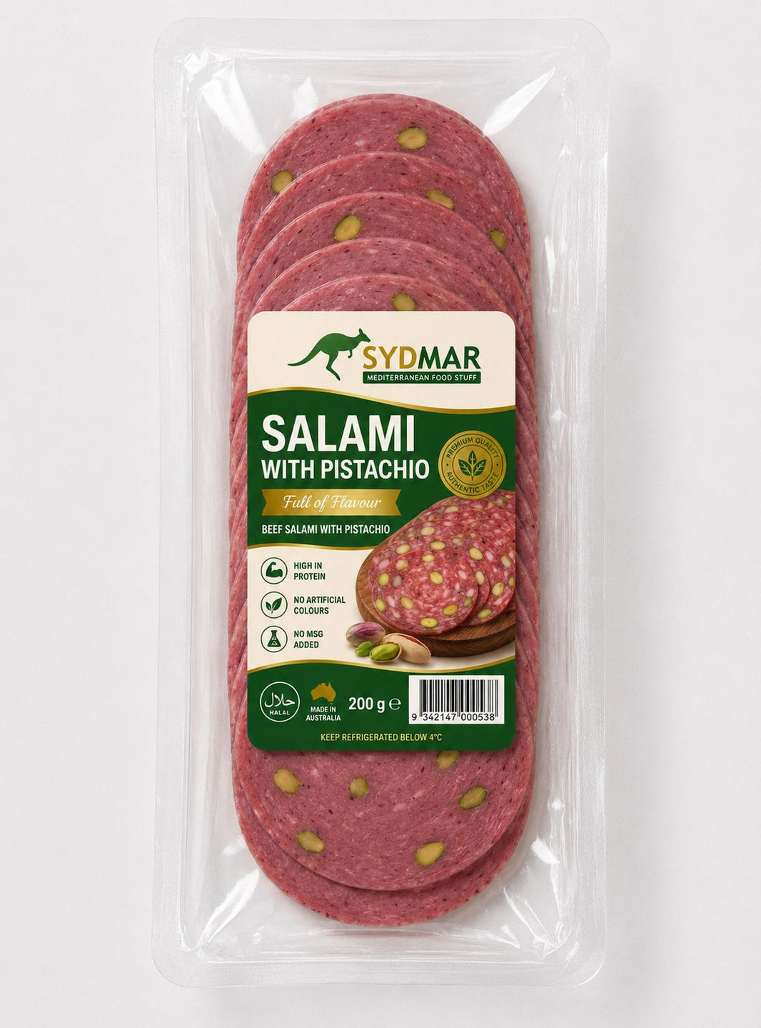 Sydmar Beef Salami with Pistachio 200g