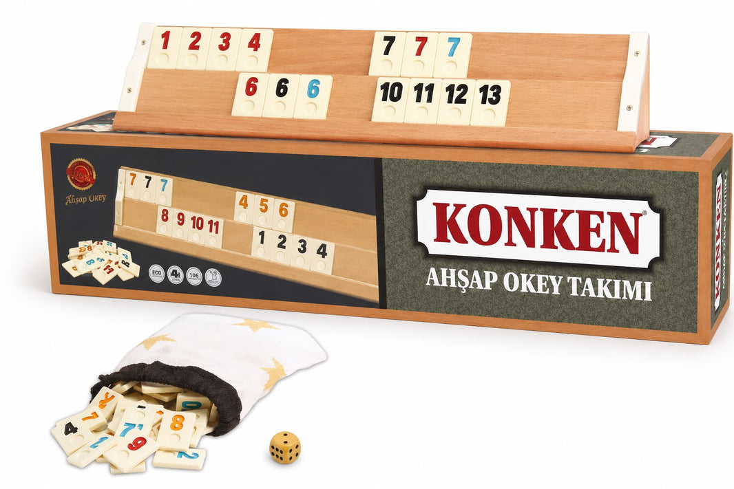 Konken Wooden Rummy Okey Set