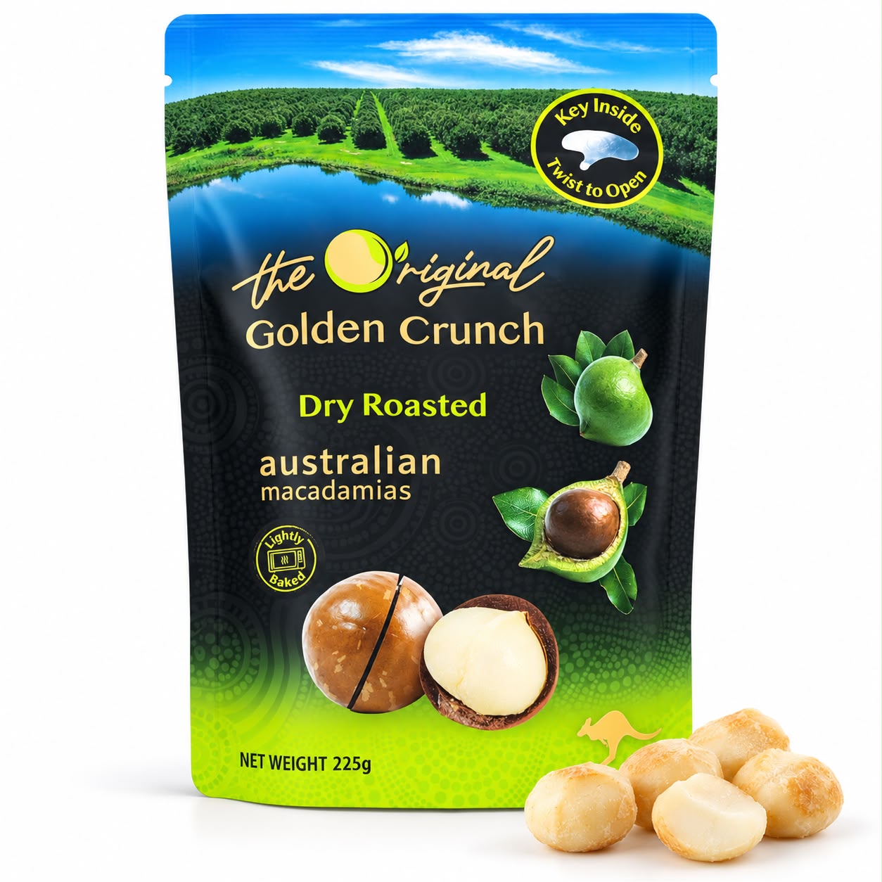 Golden Crunch Macadamia 225g
