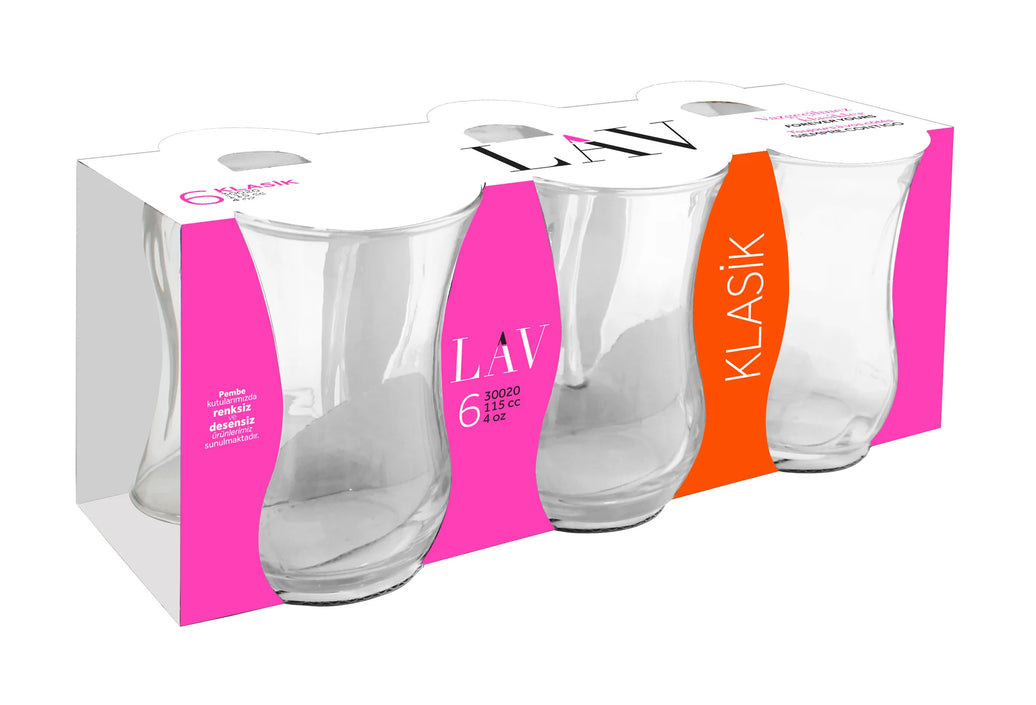 LAV Klasik Tea Glass Set of 6