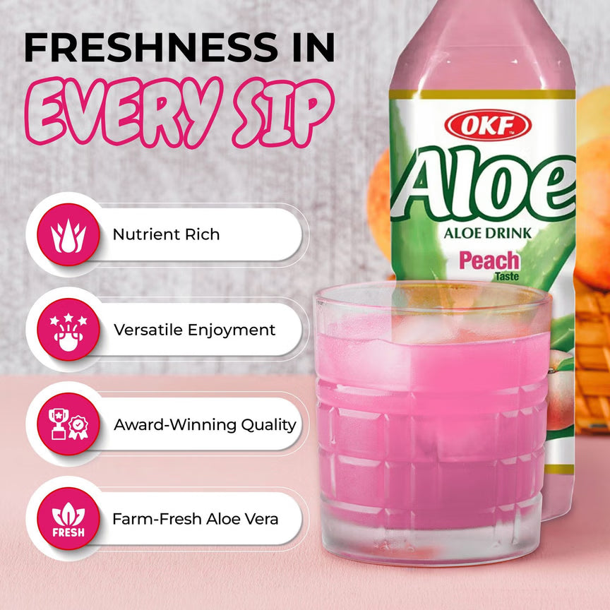 OKF Aloe Vera Peach 1.5 lt