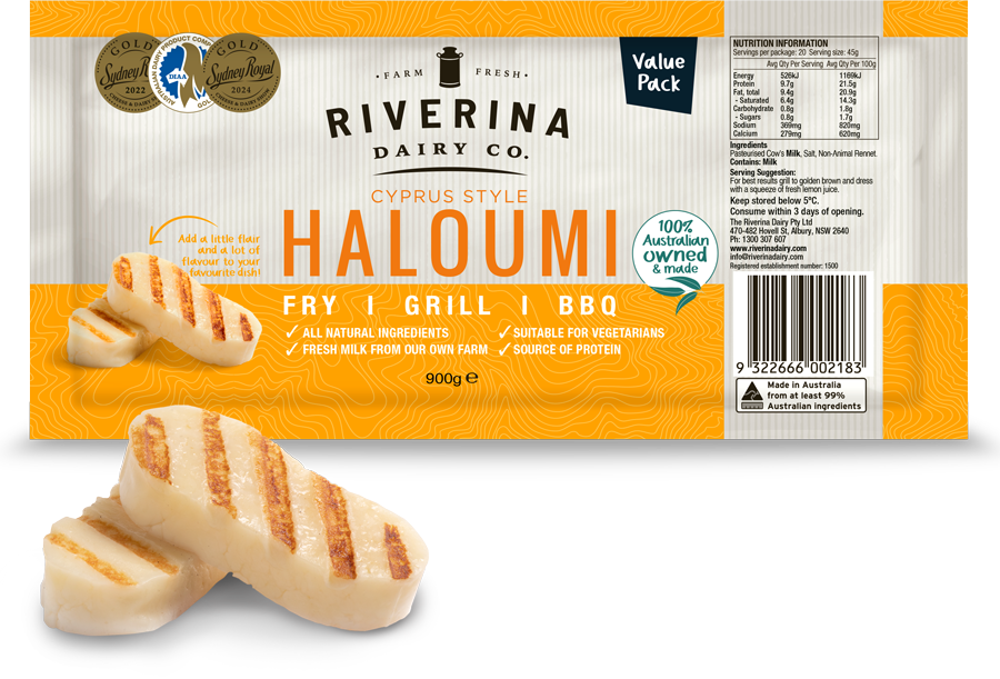 RIVERINA Halloumi Full Fat PKT 900G