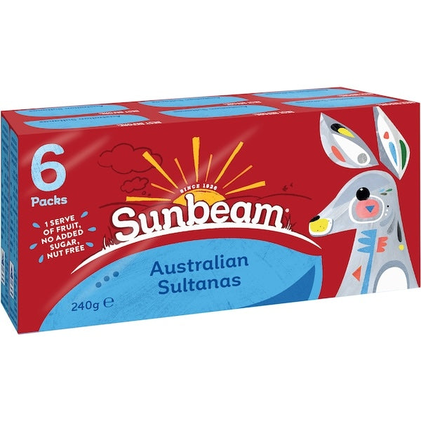 Sunbeam Australian Sultanas 40gX6pack