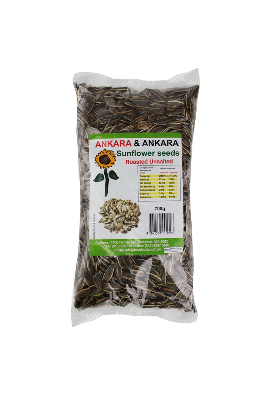 Ankara & Ankara Sunflower Seeds Unsalted 700g