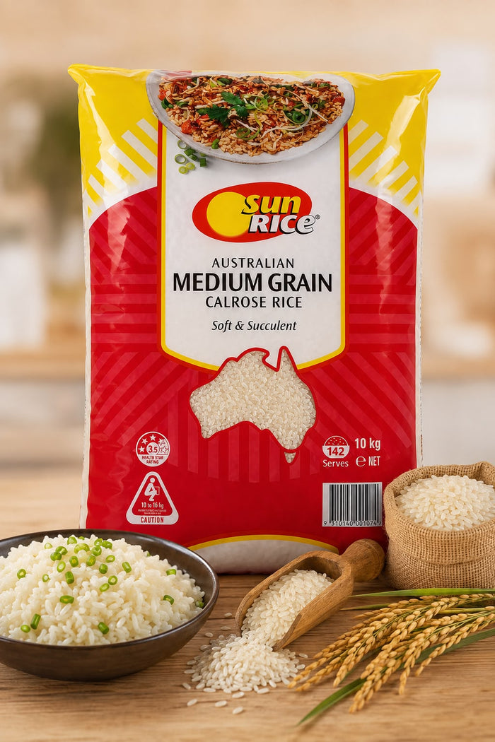Sunrice Australian Calrose Rice Medium Grain 10kg