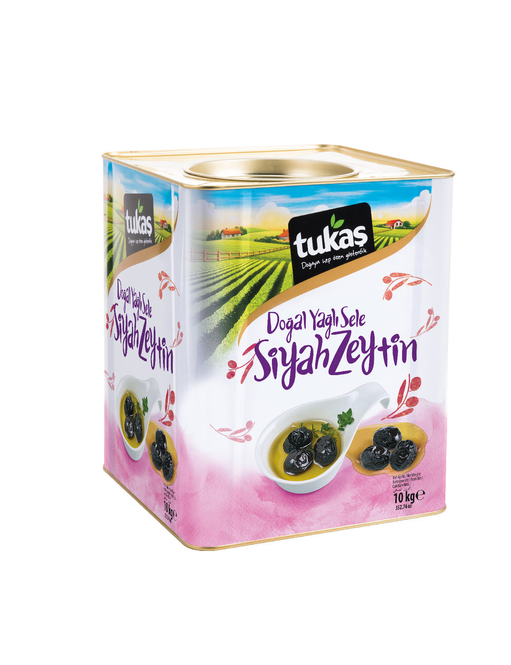 Tukas Black Olives S Size 10kg Tin