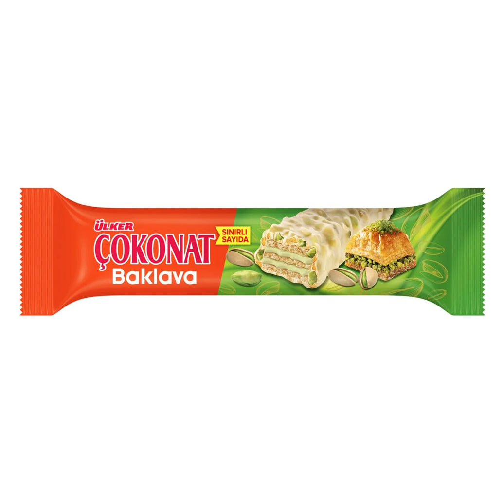 Ulker Çokonat White Chocolate with Pistachio Baklava 30g