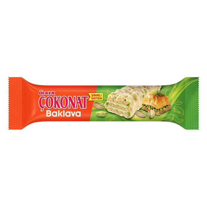 Ulker Çokonat White Chocolate with Pistachio Baklava 30g