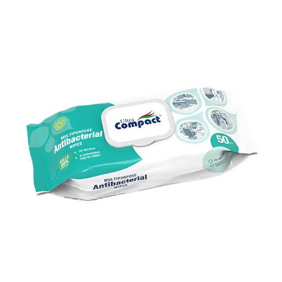 Ultra Kompakt Antibakteriyel Çok Amaçlı Mendil 50 Adet