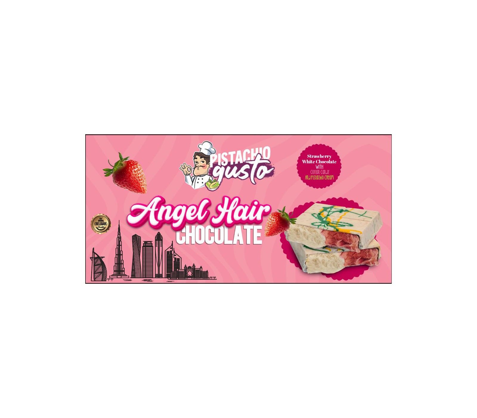 Pistachio Gusto Angel Hair White Choc 165g
