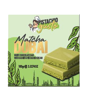 Pistachio Gusto Dubai White/Choc.Matcha 100g
