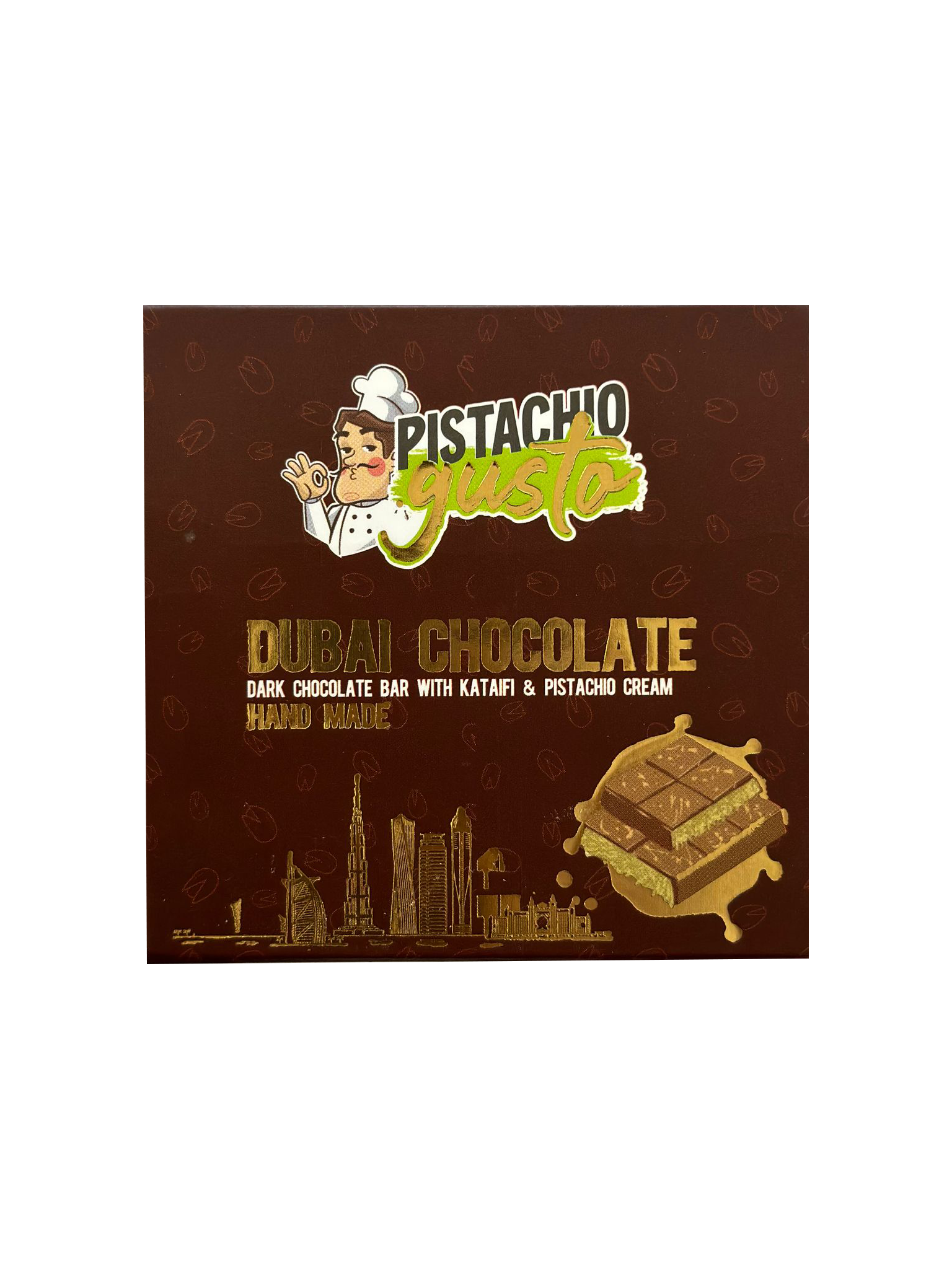 Pistachio Gusto Dark Dubai Chocolate 100g