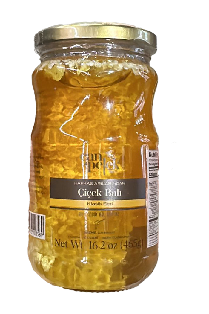 CANBAL DOĞAL BAL PETEKLİ (CAM KAVANOZ) 465 GR
