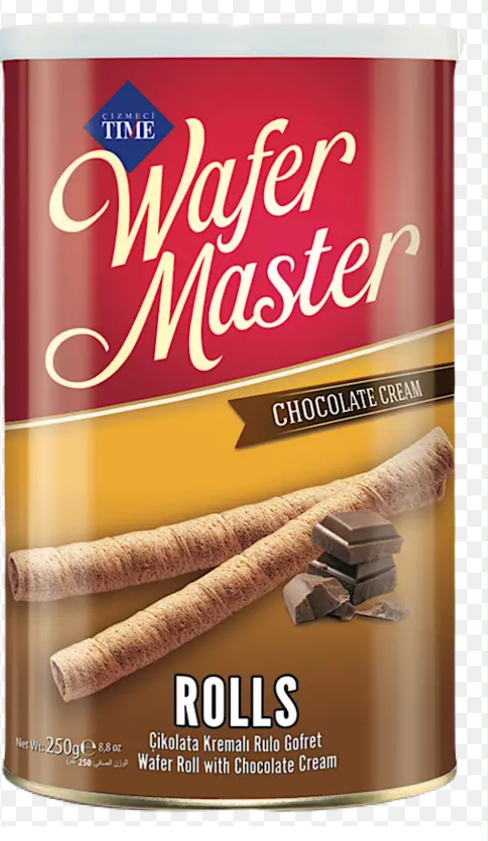 Cizmeci Time Wafers Chocolate Rolls 250g