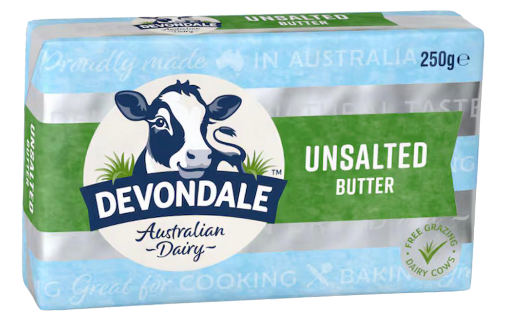 DEVONDALE UNSALTED BUTTER 250 gr