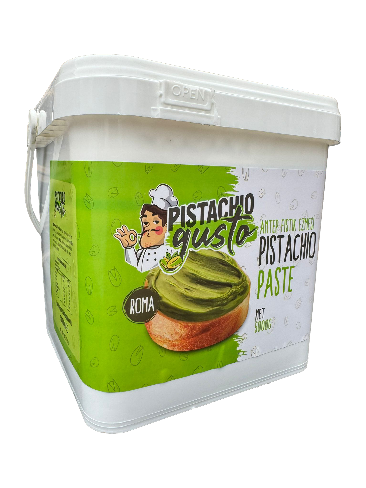 Pistachio Gusto Pistachio Cream Bucket 5 kg - %40 Roma