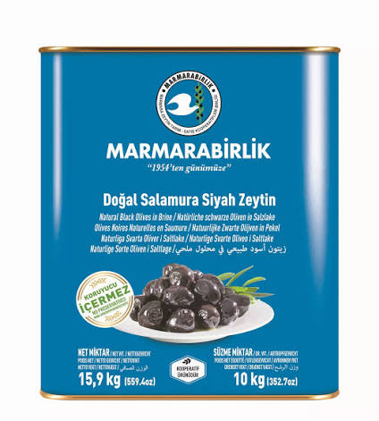 Marmara Birlik Natural Black Olives XL 10kg