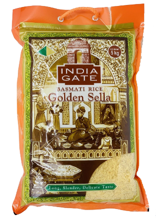 INDIA GATE BASMATI RICE GOLDEN SELLA 5 kg