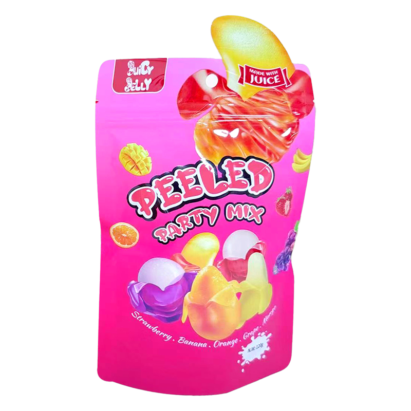 JUICY JELLY PEELED PARTY MIX 120GR