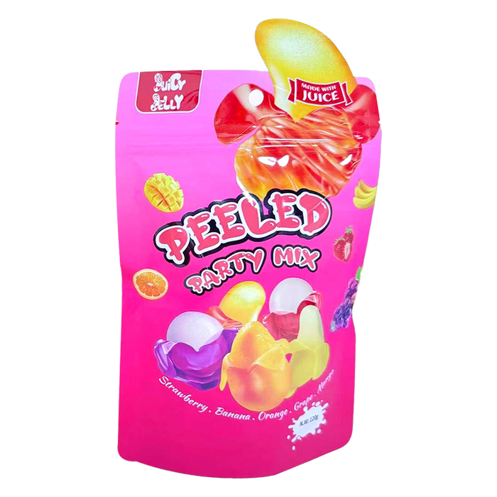 JUICY JELLY PEELED PARTY MIX 120GR