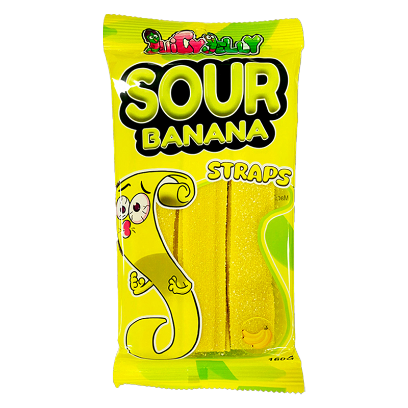SOUR BANANA STRAPS 160GR