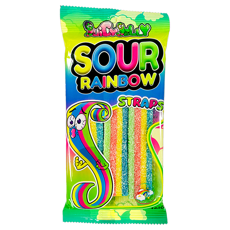 SOUR RAINBOW STRAPS 160GR