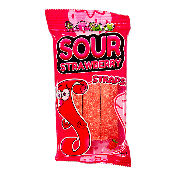 SOUR STRAWBERRY STRAPS 160GR