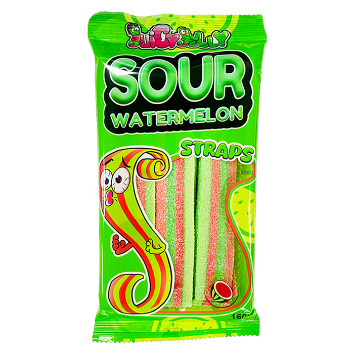 SOUR WATERMELON STRAPS 160GR