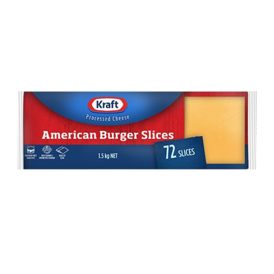 Kraft American Burger Slices (72 slices)	1.5kg