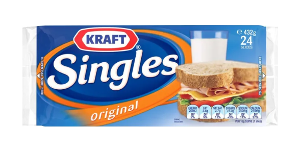 Kraft Cheese Singles Original 	432gr